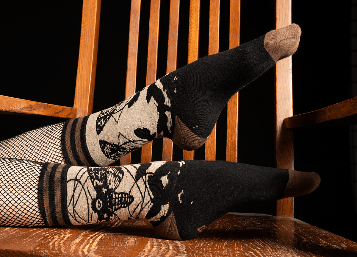 Chaussettes mi-mollet Sphinx Tête de Mort