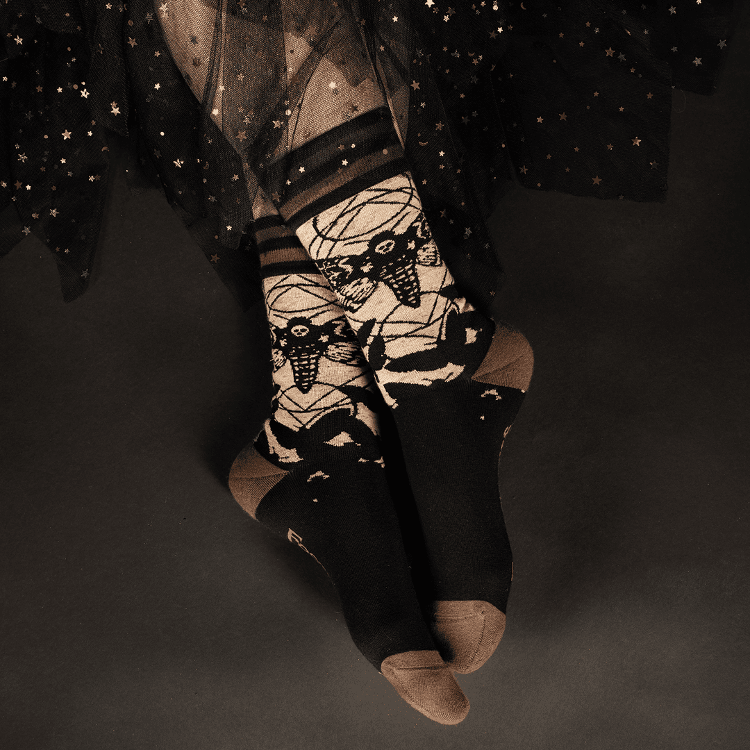 Chaussettes mi-mollet Sphinx Tête de Mort
