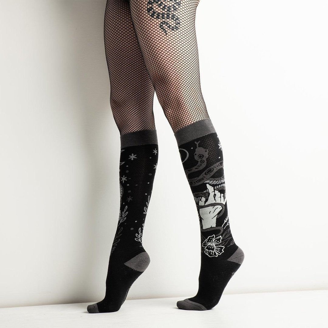 Chaussettes hautes Sorcière Serpentine