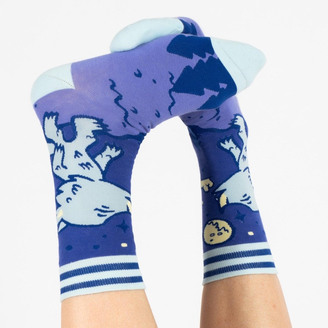 Chaussettes fantaisie Loup-garou mignon