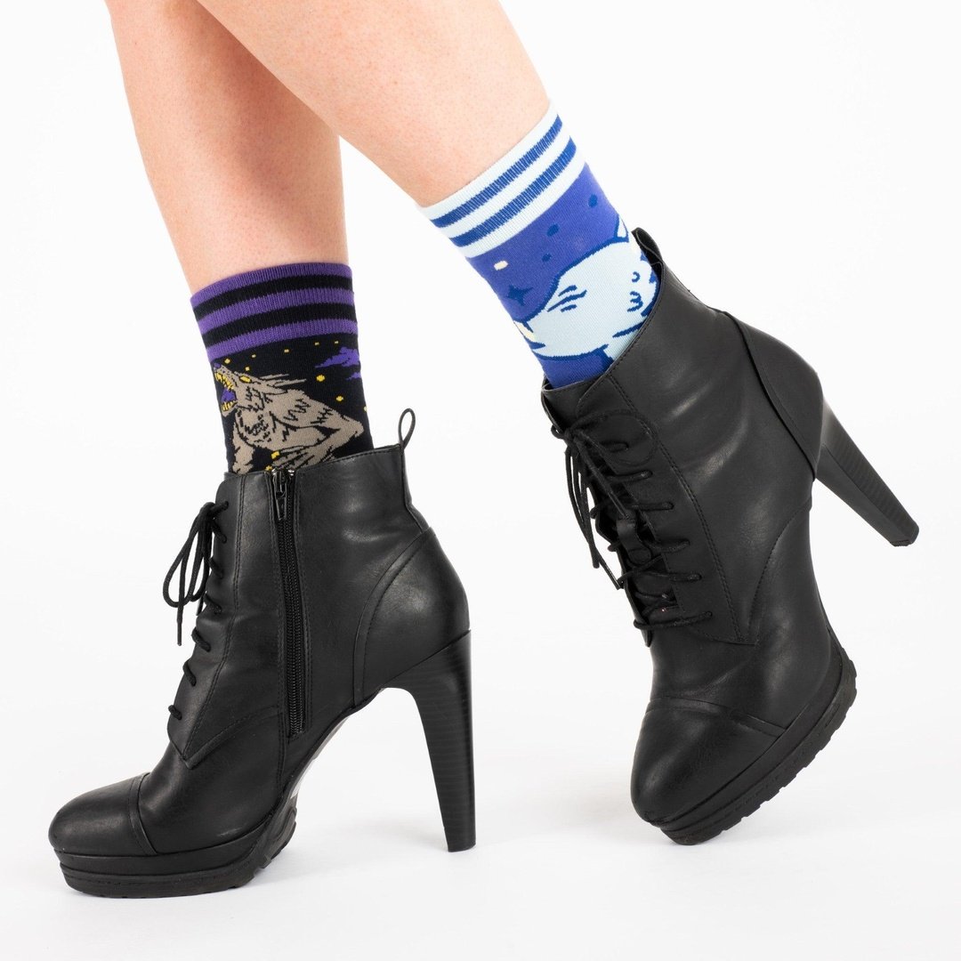 Chaussettes fantaisie Loup-garou mignon