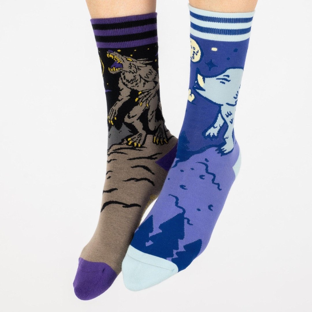 Chaussettes fantaisie Loup-garou mignon