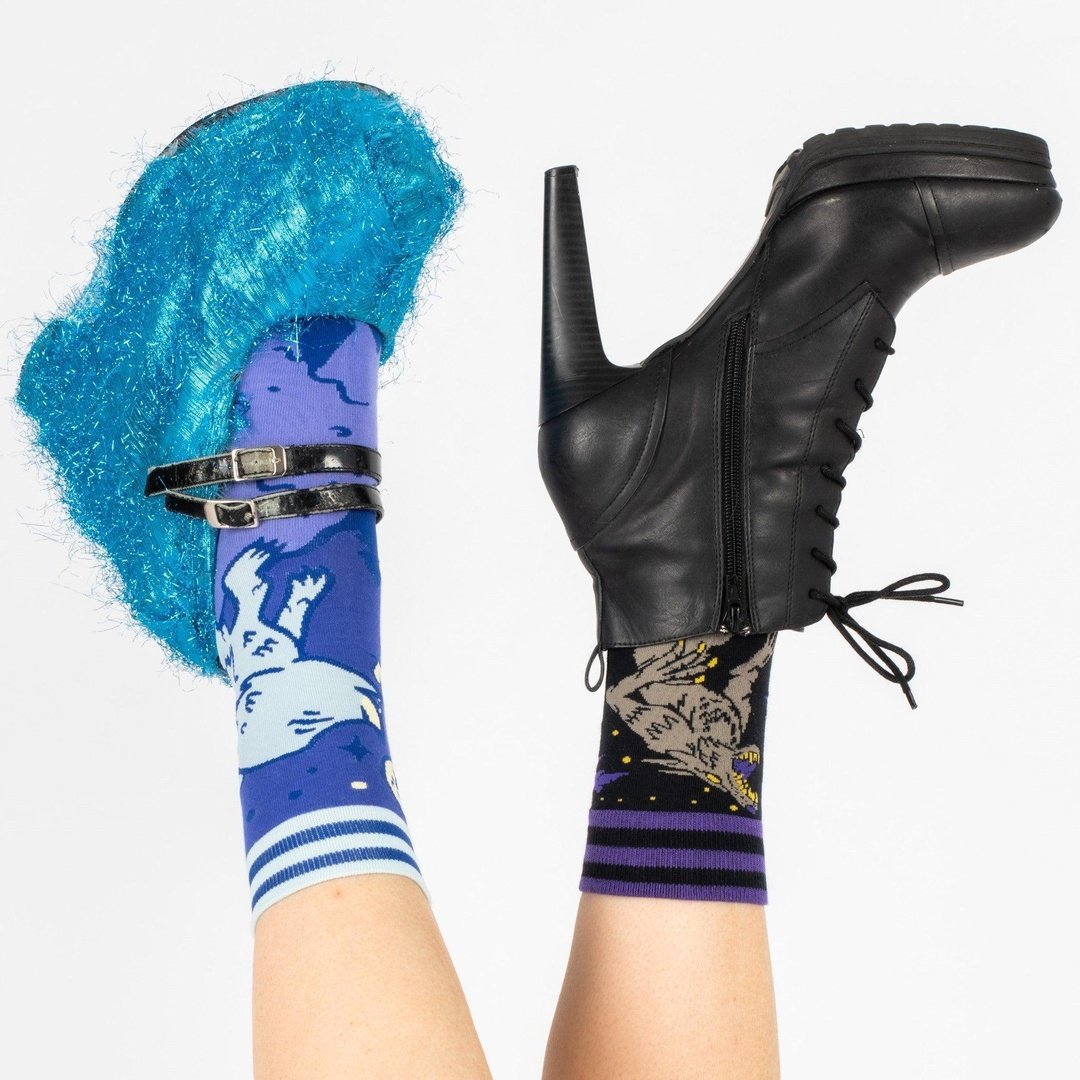 Chaussettes fantaisie Loup-garou mignon