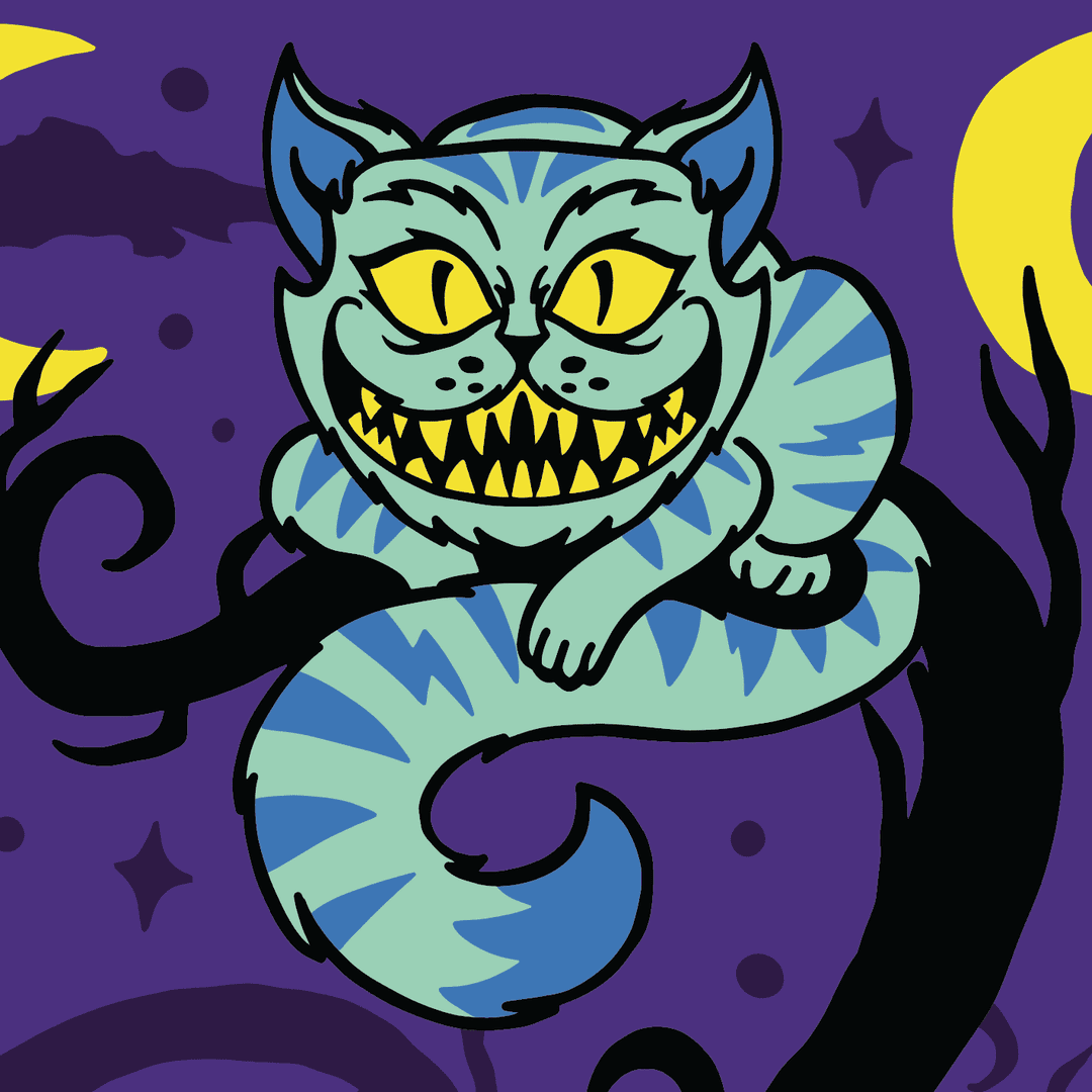 Chaussettes Équipage Chat du Cheshire