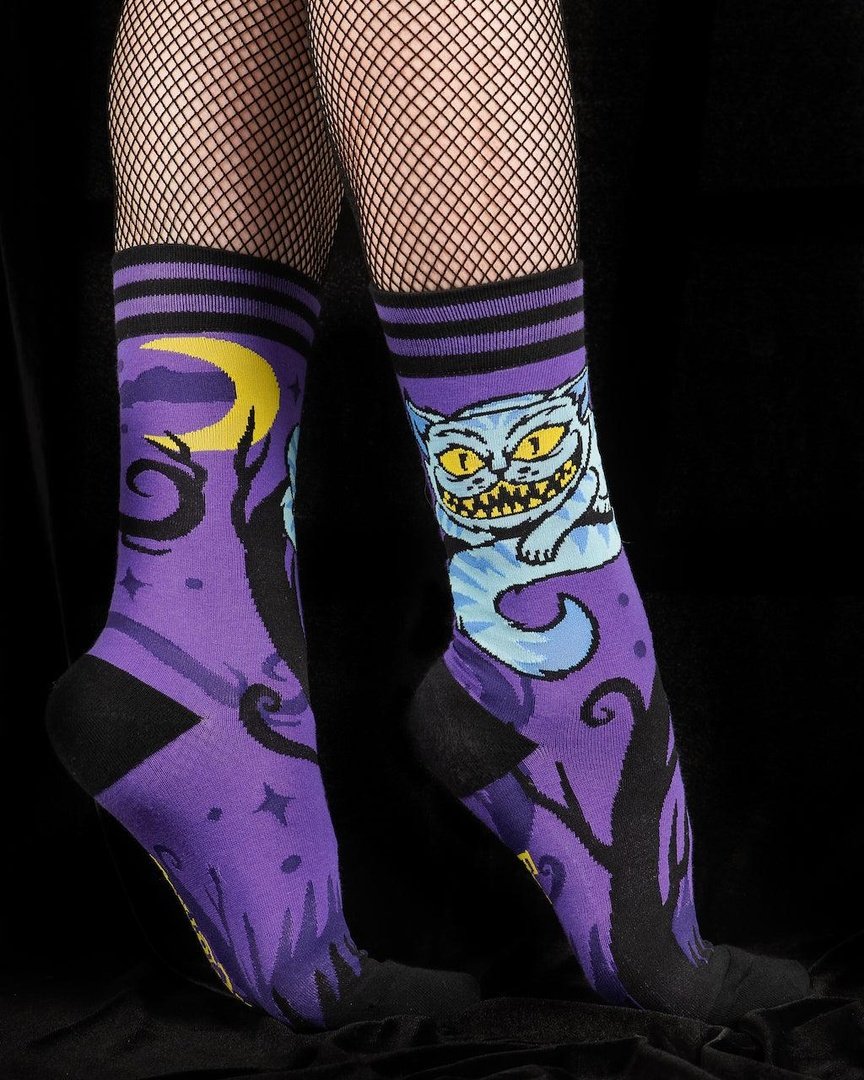 Chaussettes Équipage Chat du Cheshire