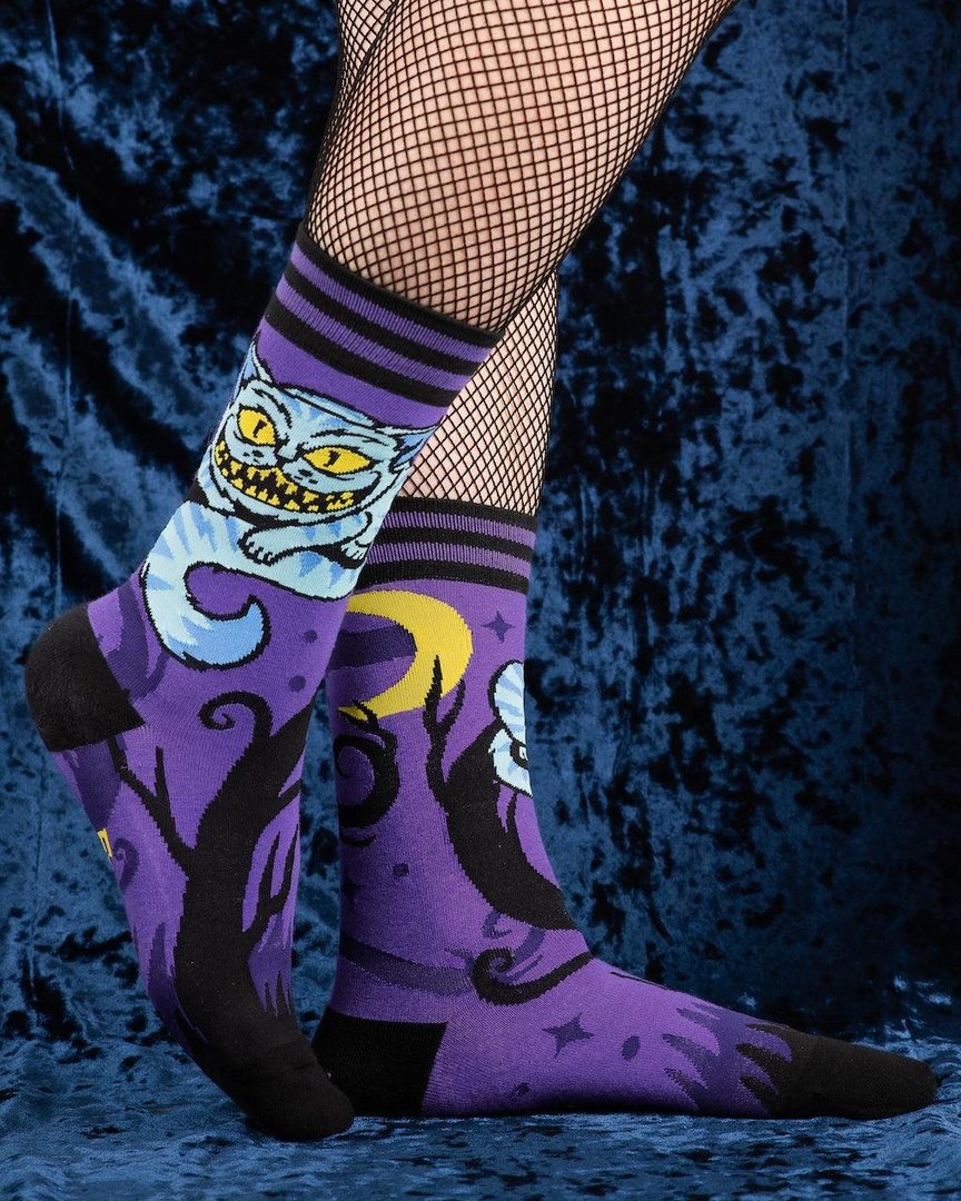 Chaussettes Équipage Chat du Cheshire