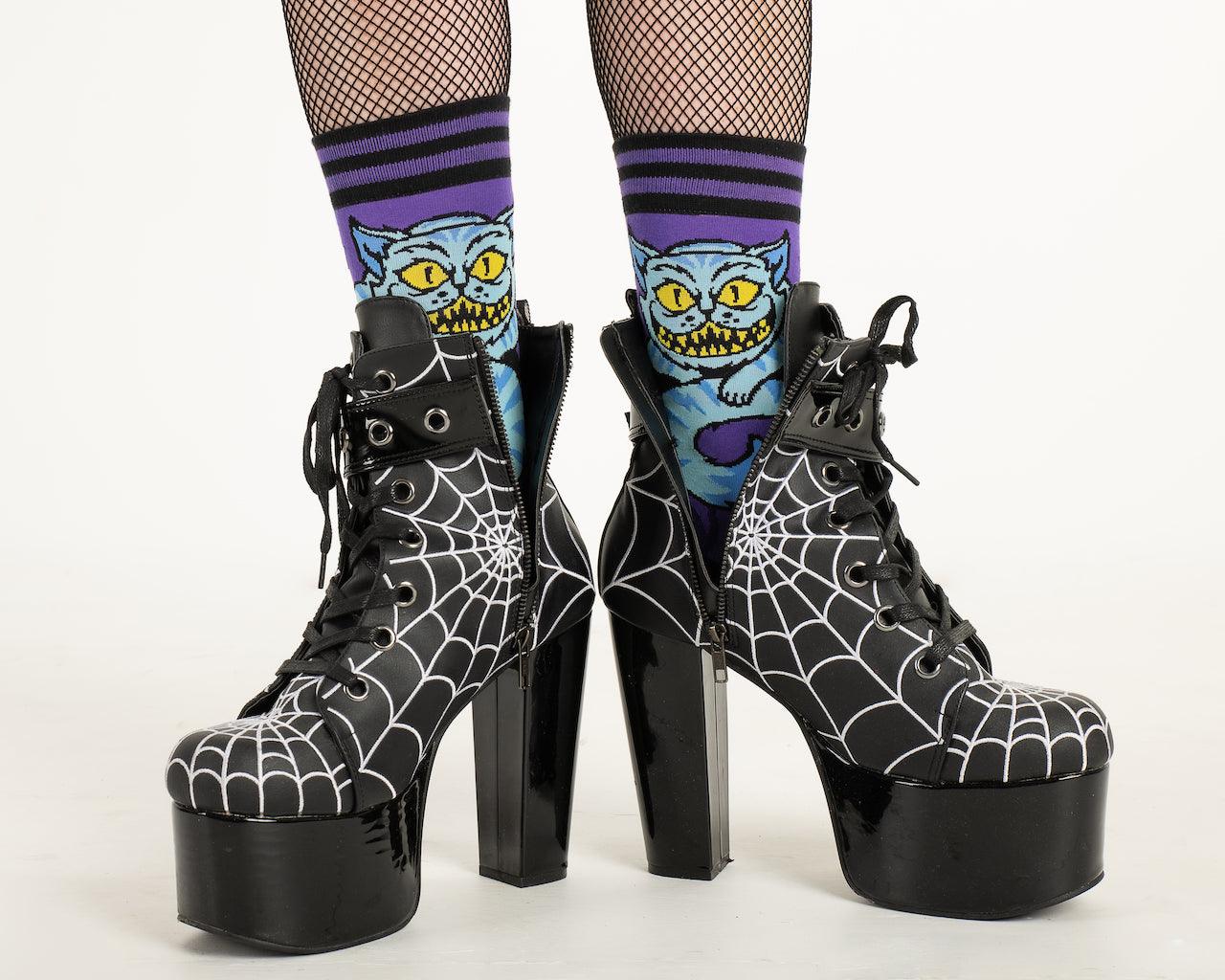 Chaussettes Équipage Chat du Cheshire