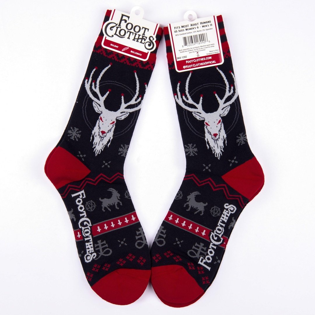 Chaussettes Beelzebuck « Moche Pull de Noël »