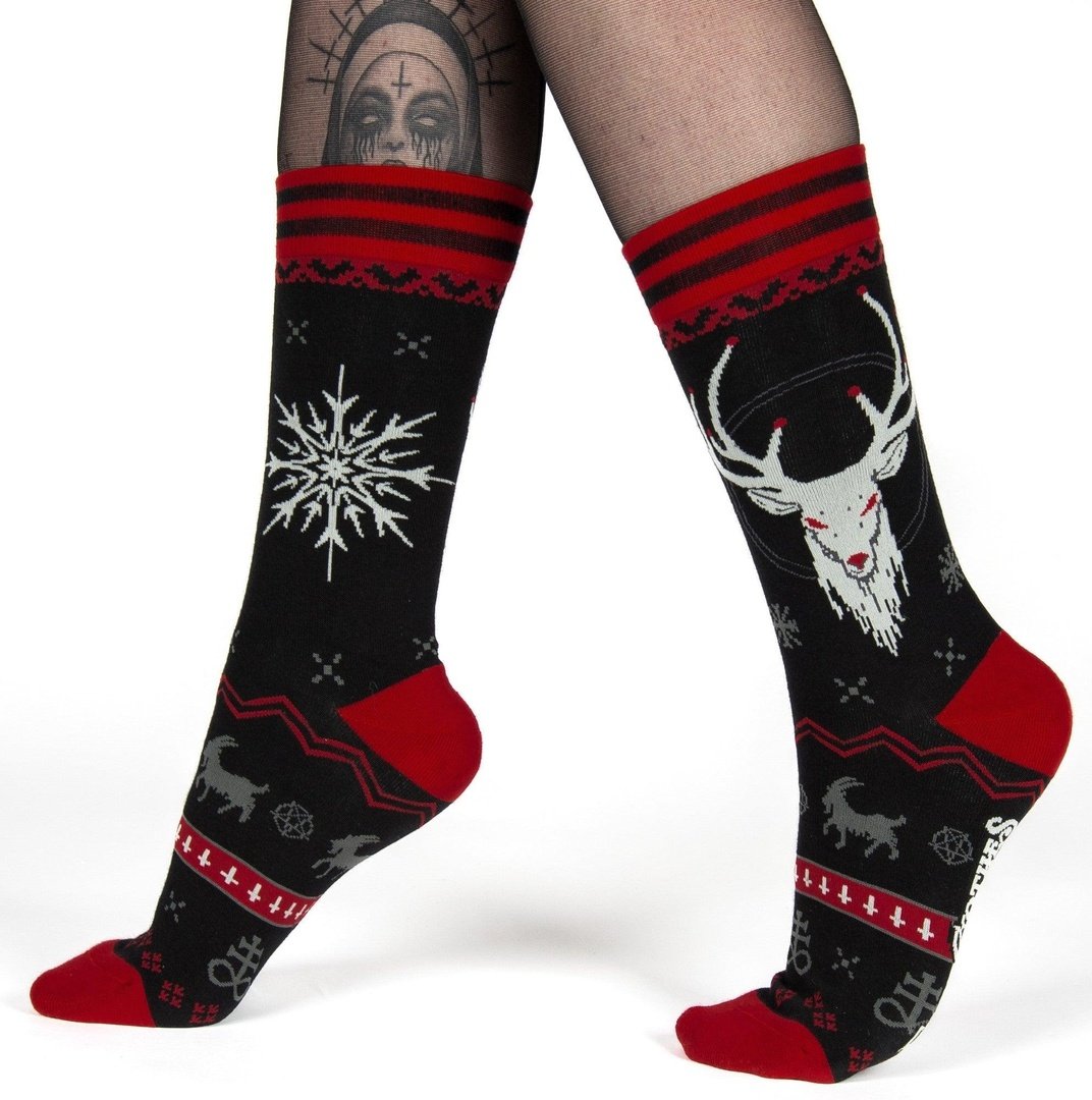 Chaussettes Beelzebuck « Moche Pull de Noël »