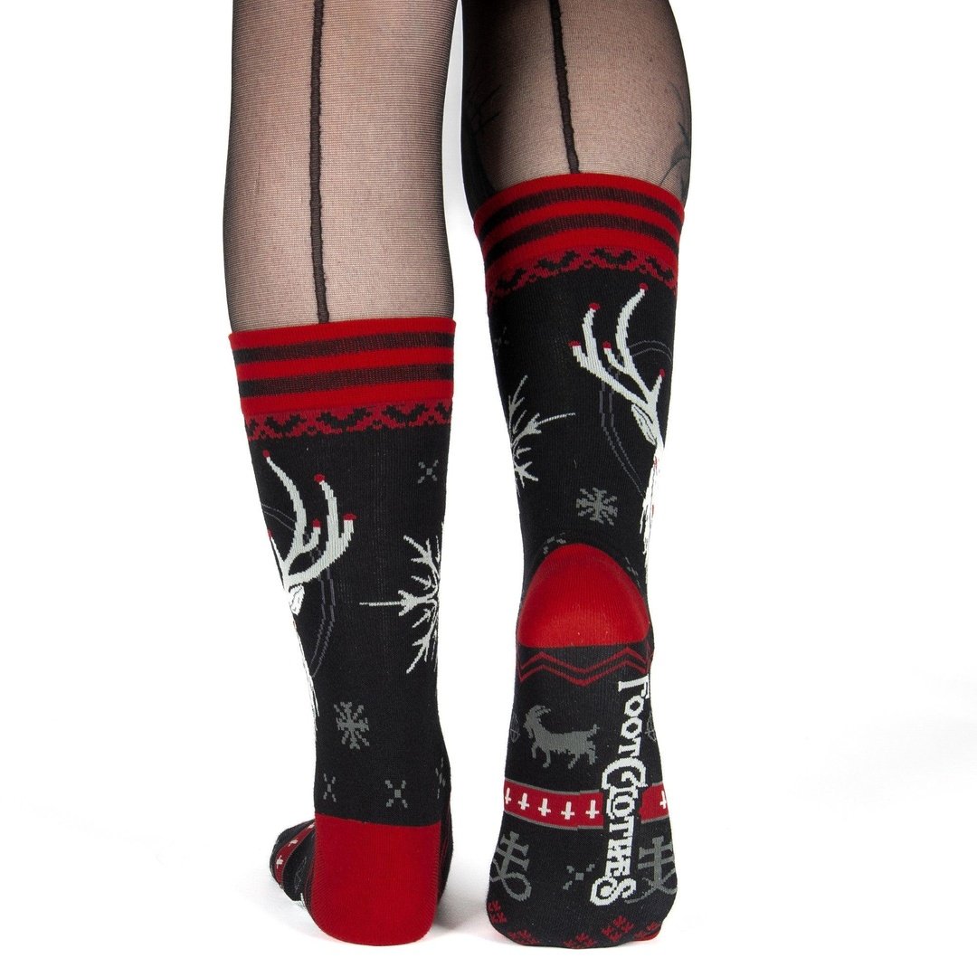 Chaussettes Beelzebuck « Moche Pull de Noël »