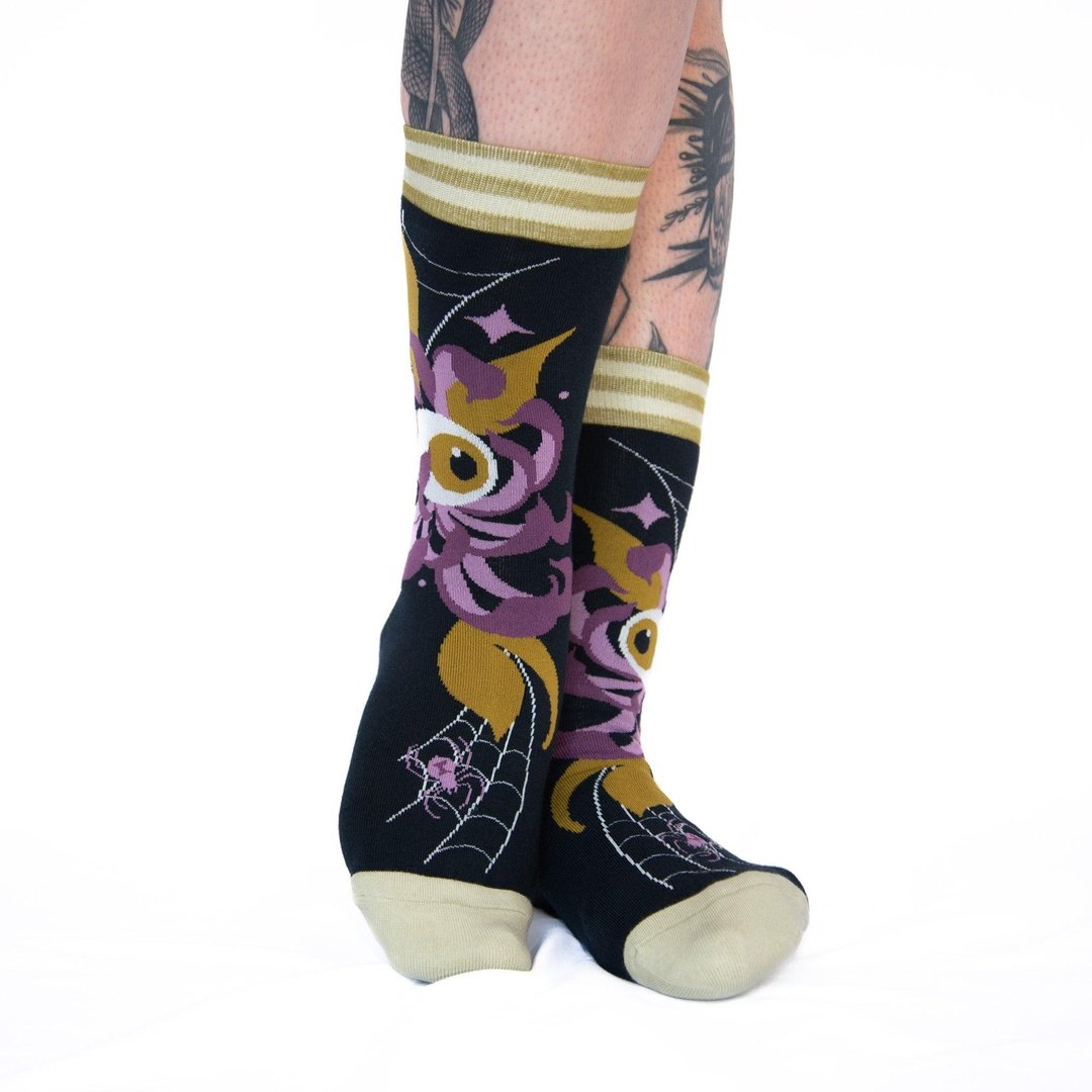 Chaussettes d'équipage Arachnid's Bloom