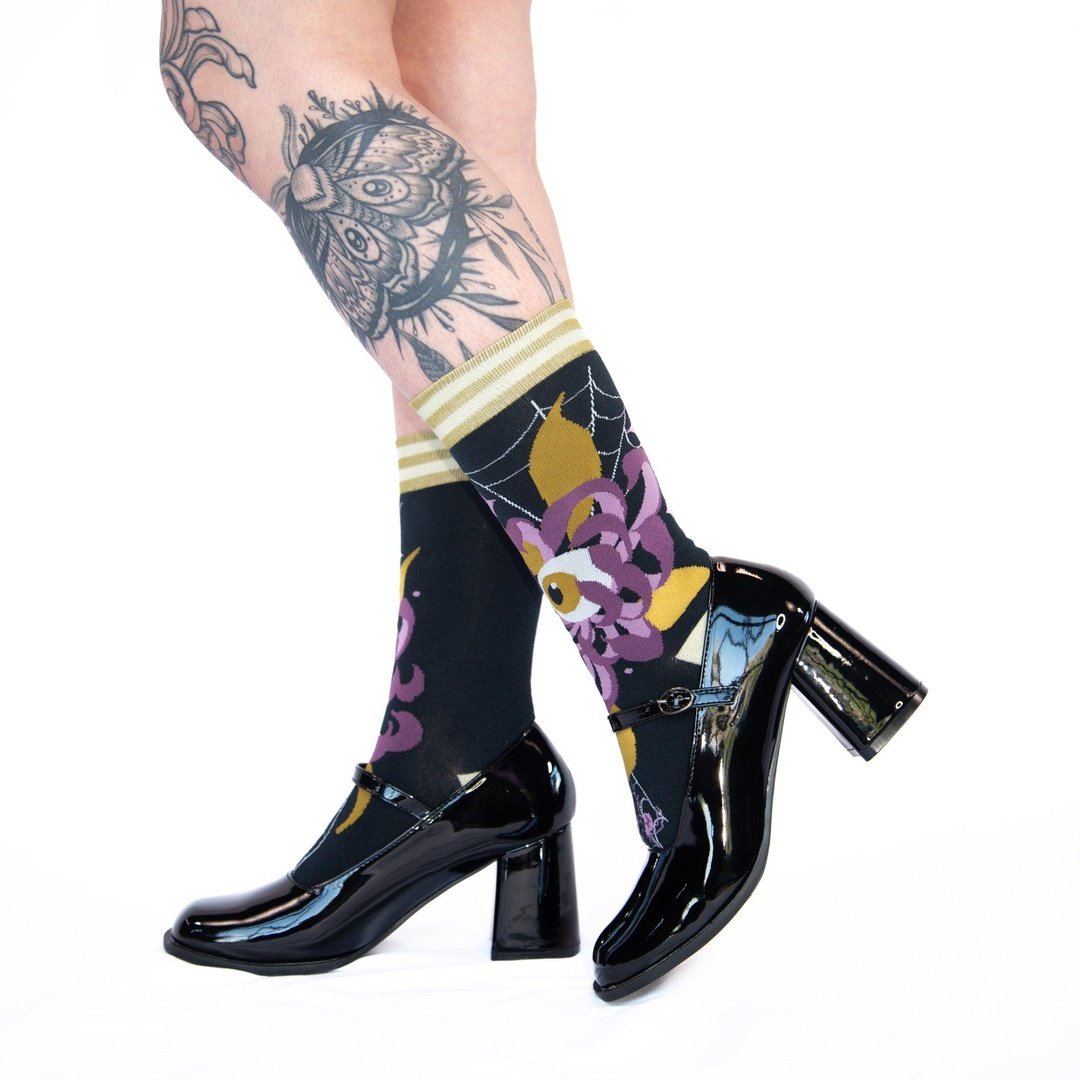 Chaussettes d'équipage Arachnid's Bloom