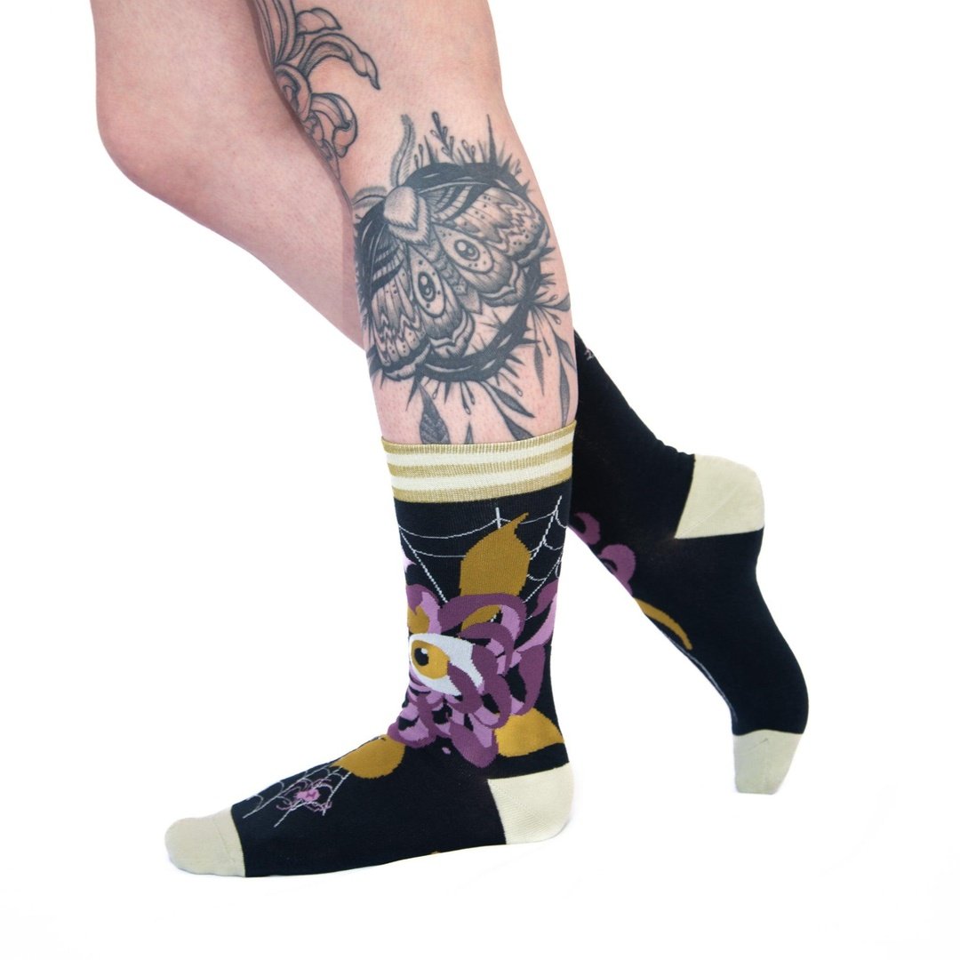 Chaussettes d'équipage Arachnid's Bloom