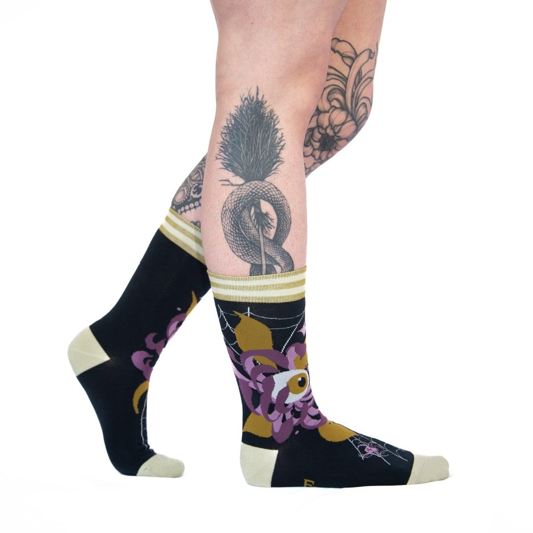 Chaussettes d'équipage Arachnid's Bloom