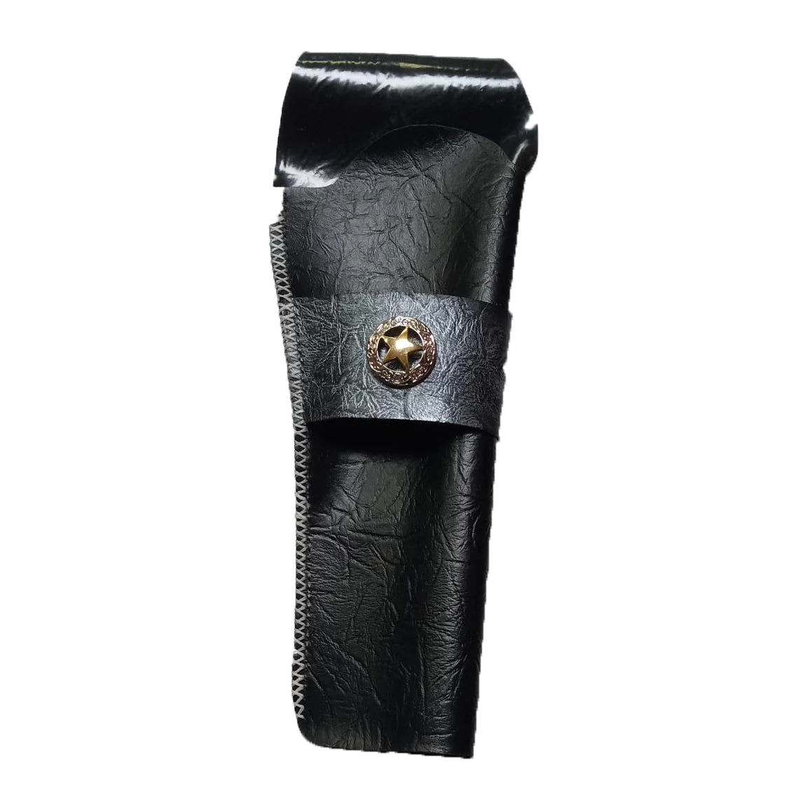Bounty Hunter pistol holster — angled view showing belt attachment and holster detail