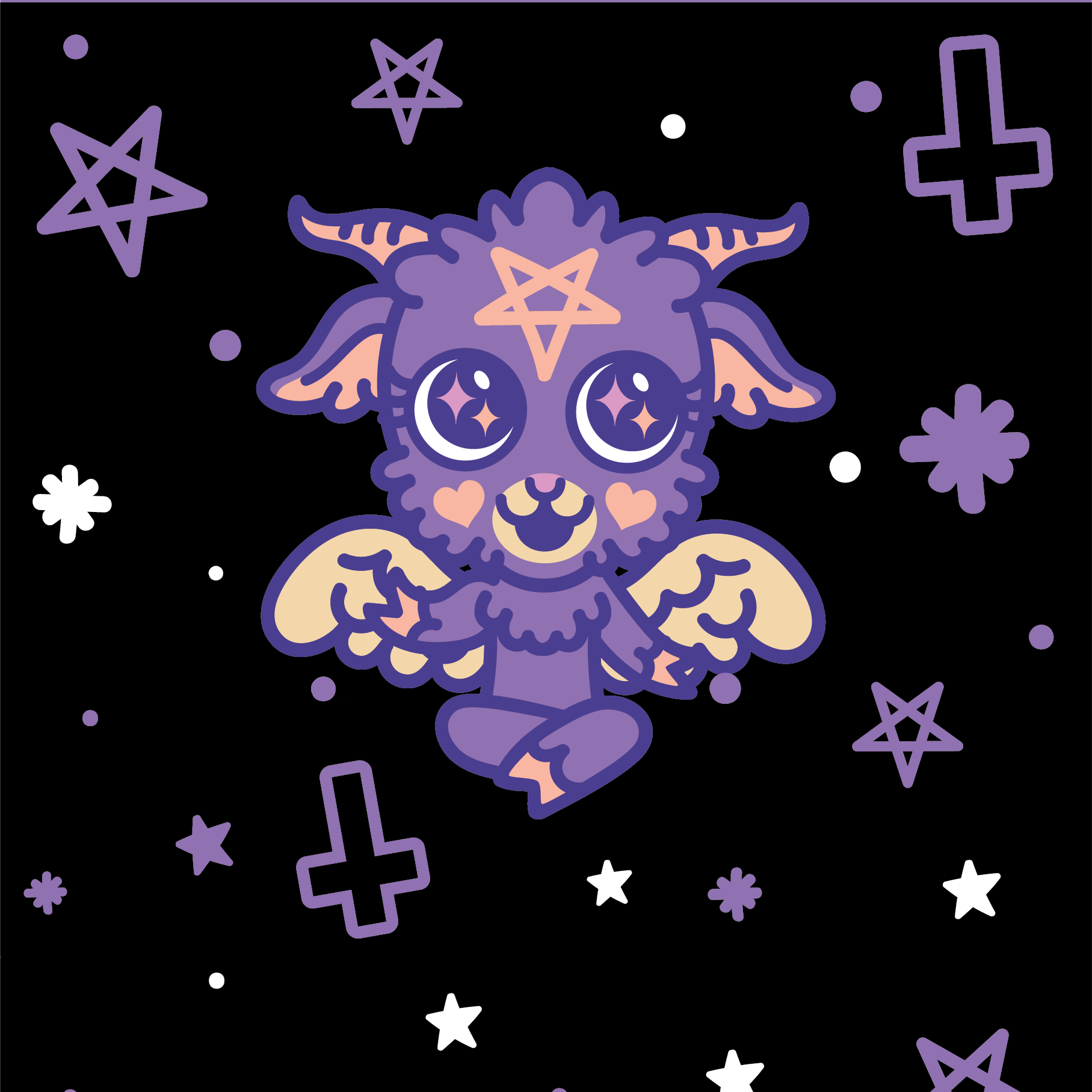 Chaussettes courtes Bébé Baphomet