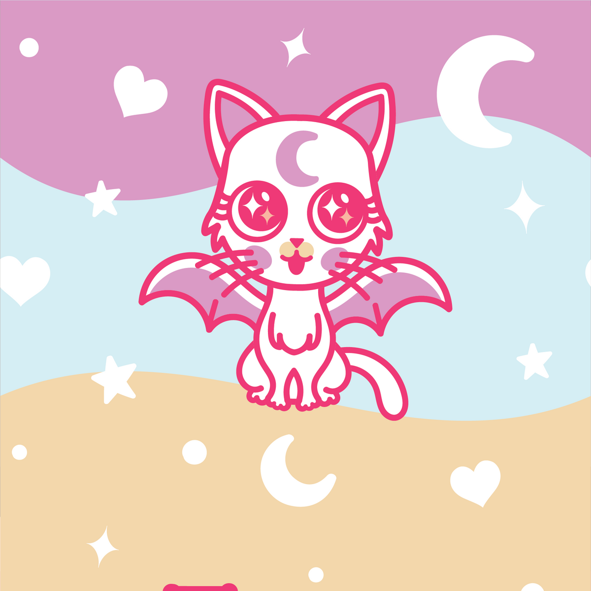 Chaussettes fantaisie chat mystique