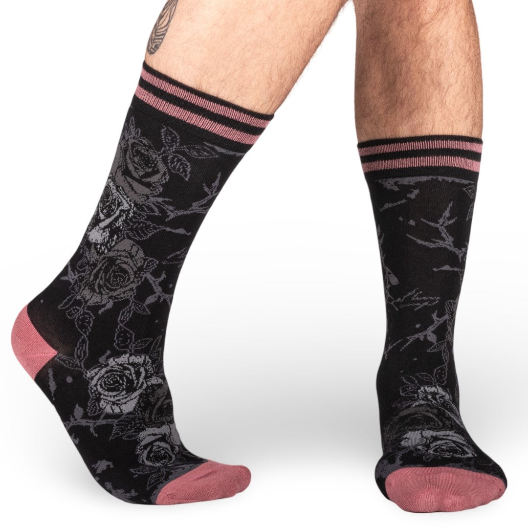 Chaussettes mi-mollet Roses éternelles