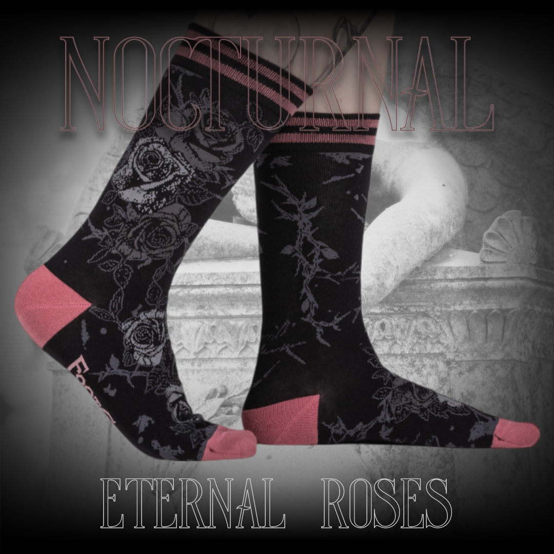 Chaussettes mi-mollet Roses éternelles