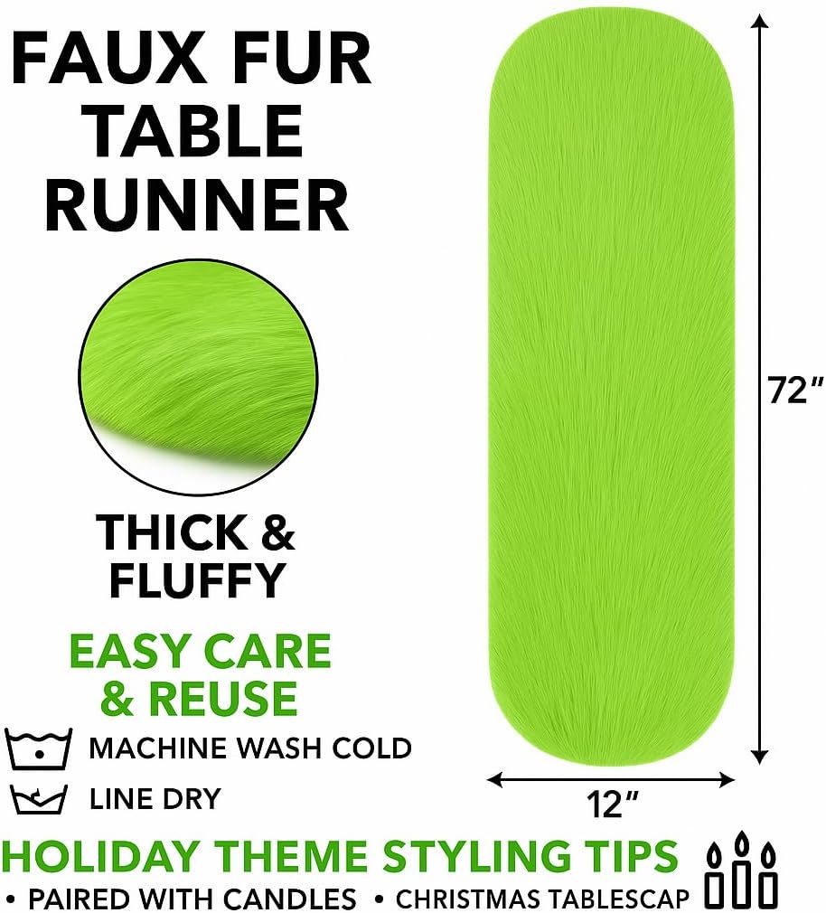 Faux Fur Table Runners – Elegant Decor for Every Occasion - Dark Gray