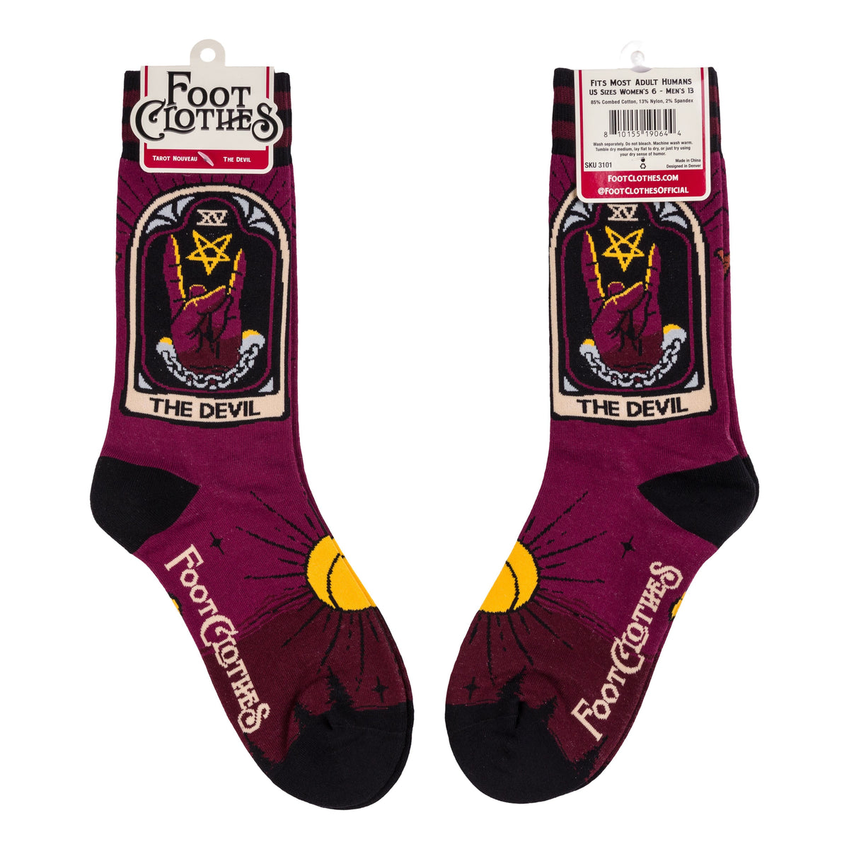 The Devil Tarot Nouveau Crew Socks