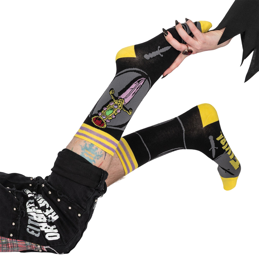 Elvira I Cut You Crew Socks