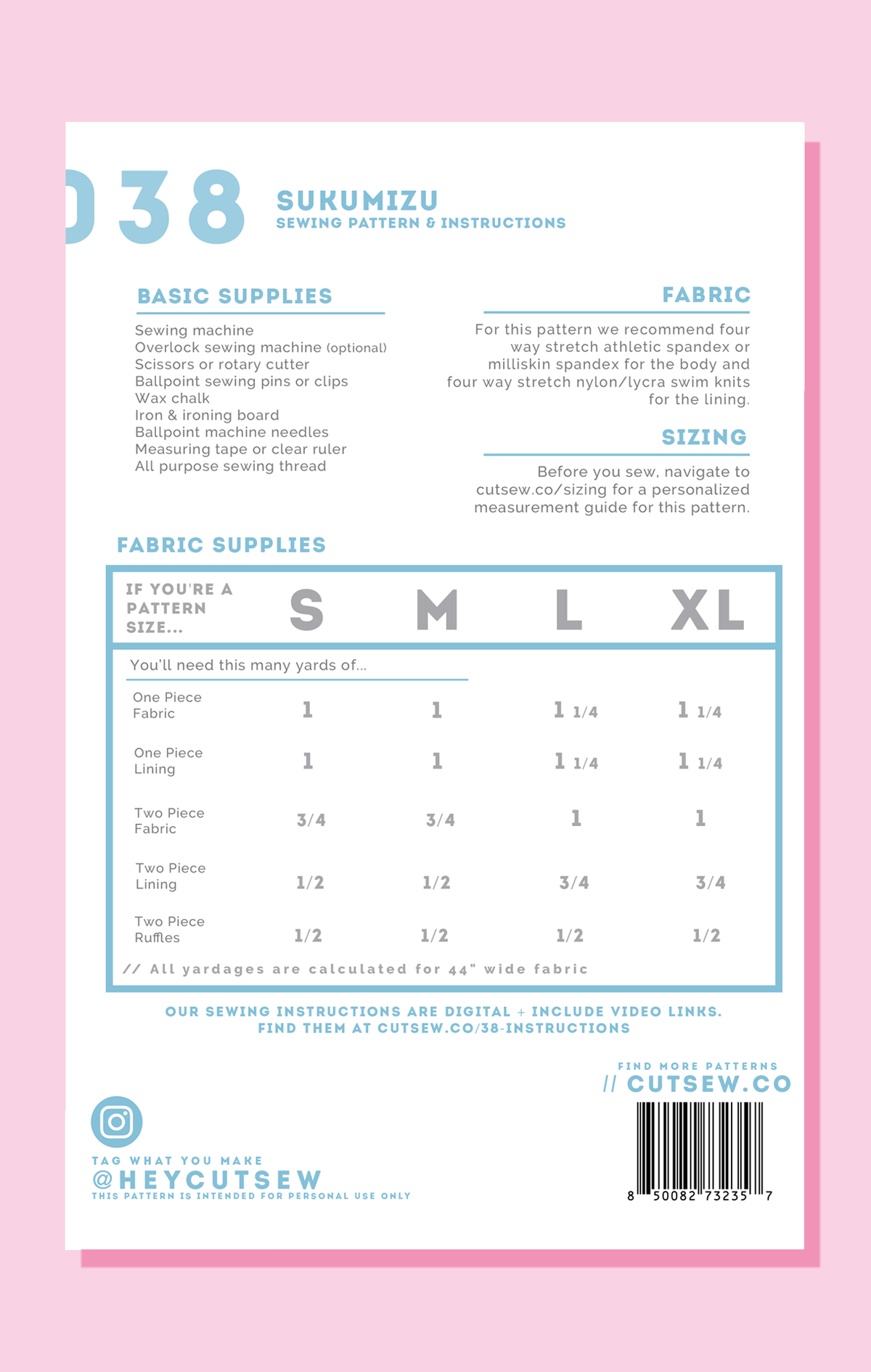 Sukumizu pattern 038 — back technical flat of both swimsuit styles