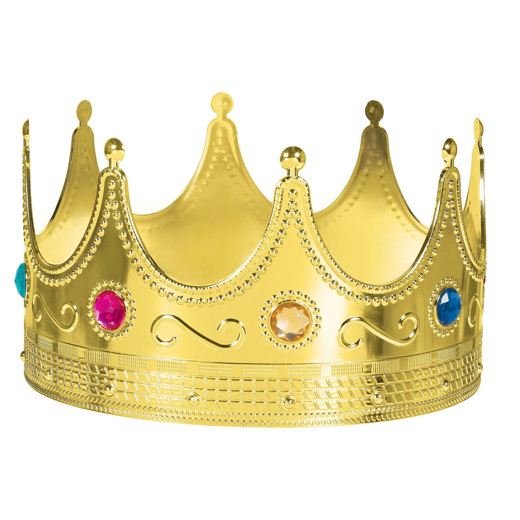 Jewel king crown — worn view showing fit and jewel detail