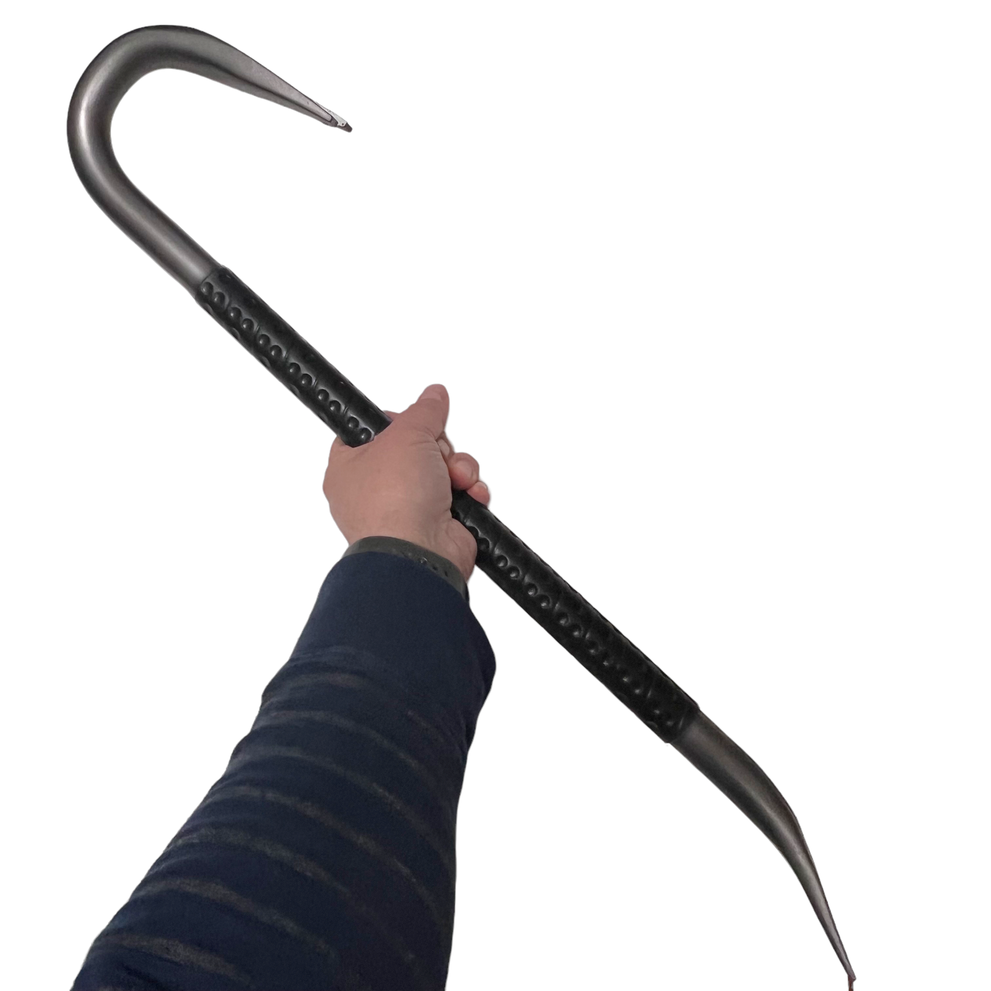 Pied de biche en caoutchouc mousse épais de 67 cm, accessoire argenté et noir