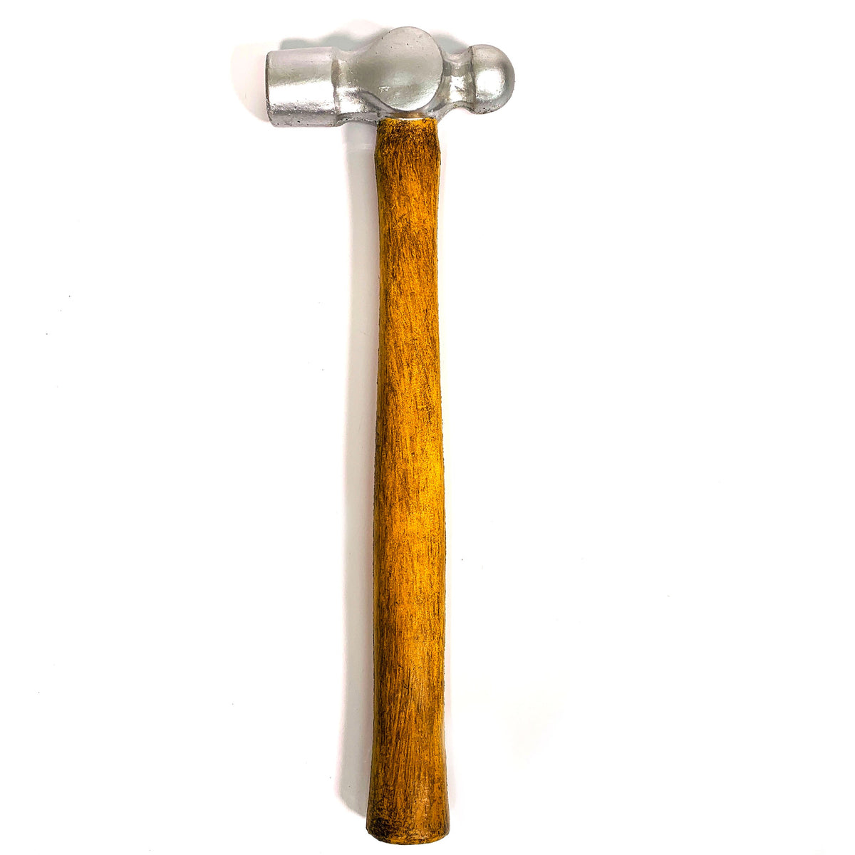 Foam rubber ball-peen hammer — silver head with light wood grain handle variant