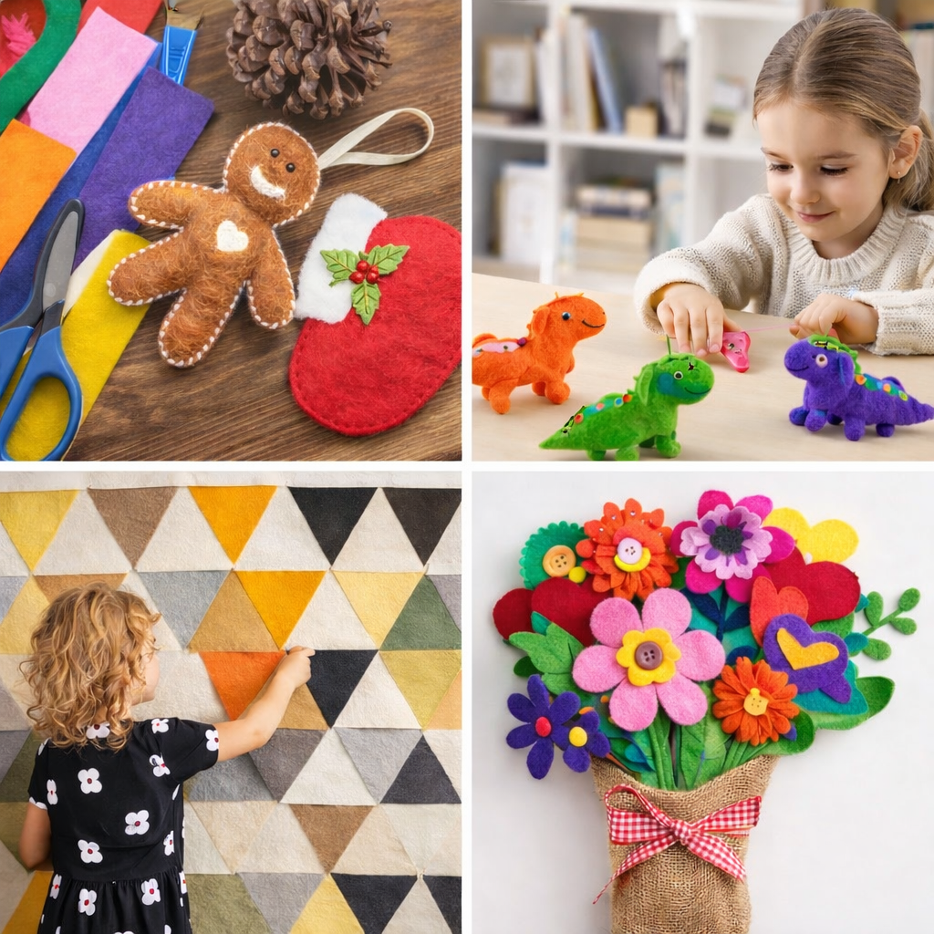Hunter Green Acrylic Felt Fabric 1.6mm – 72" Wide, 160 GSM | By the Yard | FabricLA