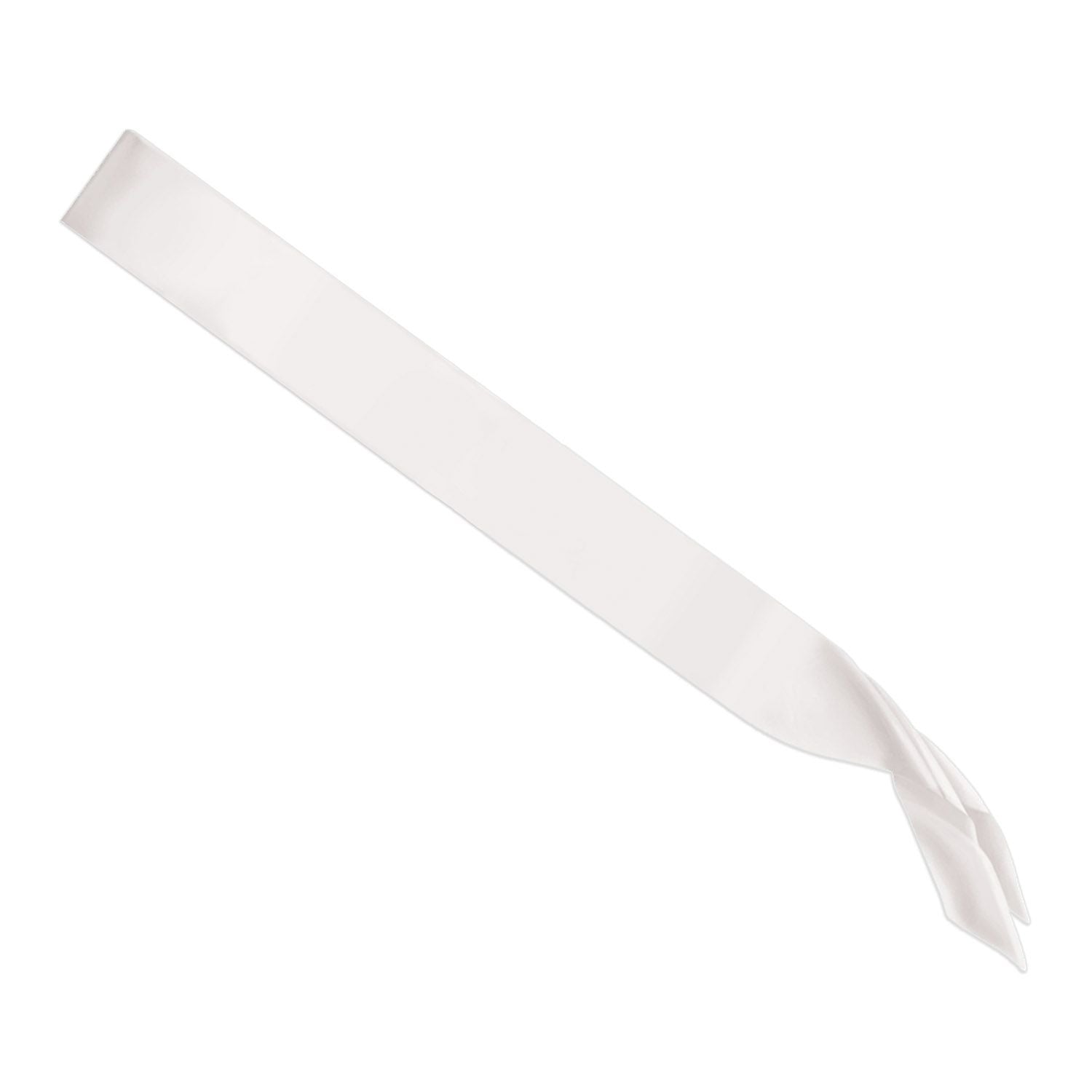 Satin Sash — white silky satin, worn across body for graduation or celebration