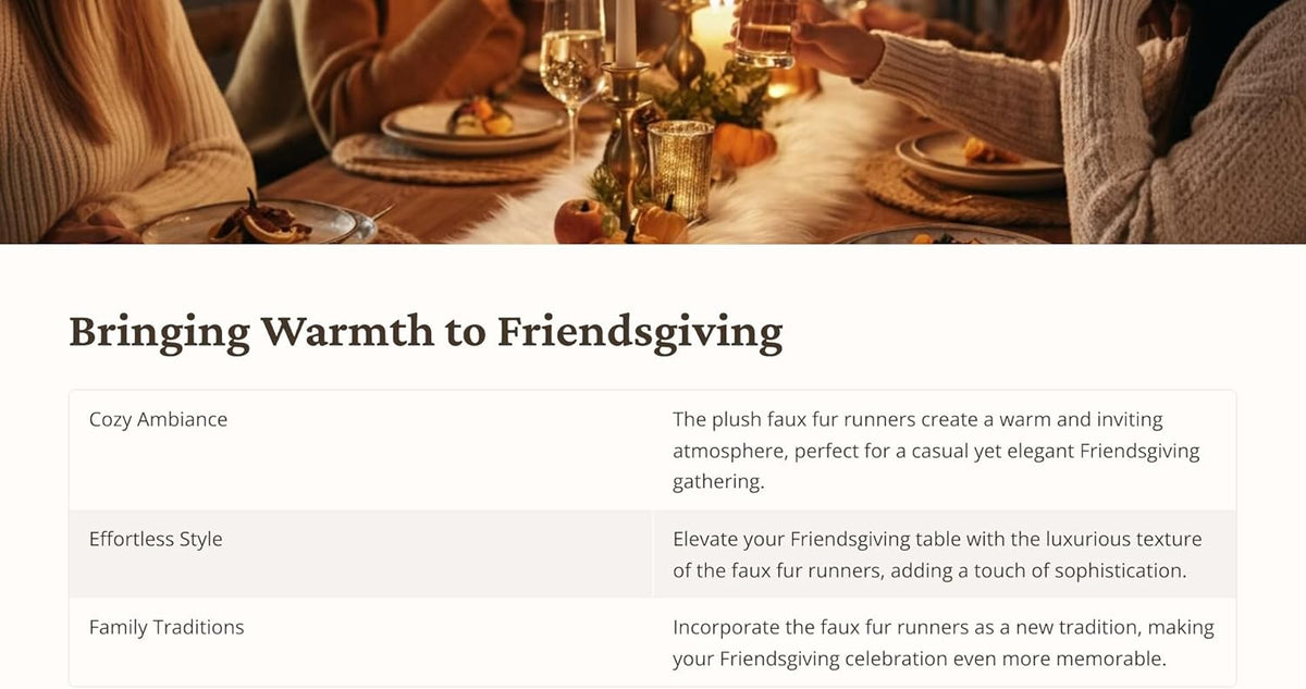Faux Fur Table Runners – Elegant Decor for Every Occasion - Dark Gray