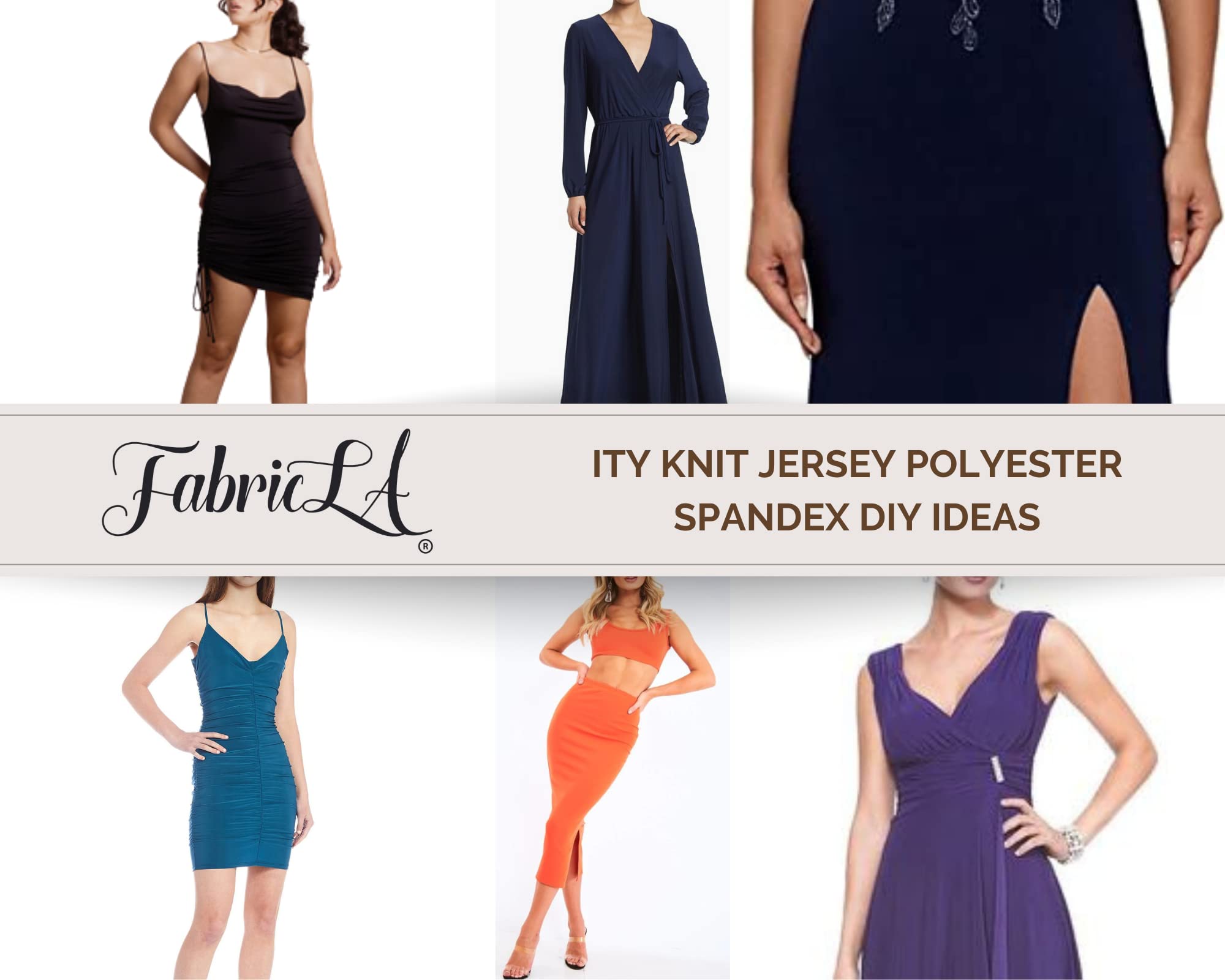 ITY Polyester Spandex Fabric | Silver
