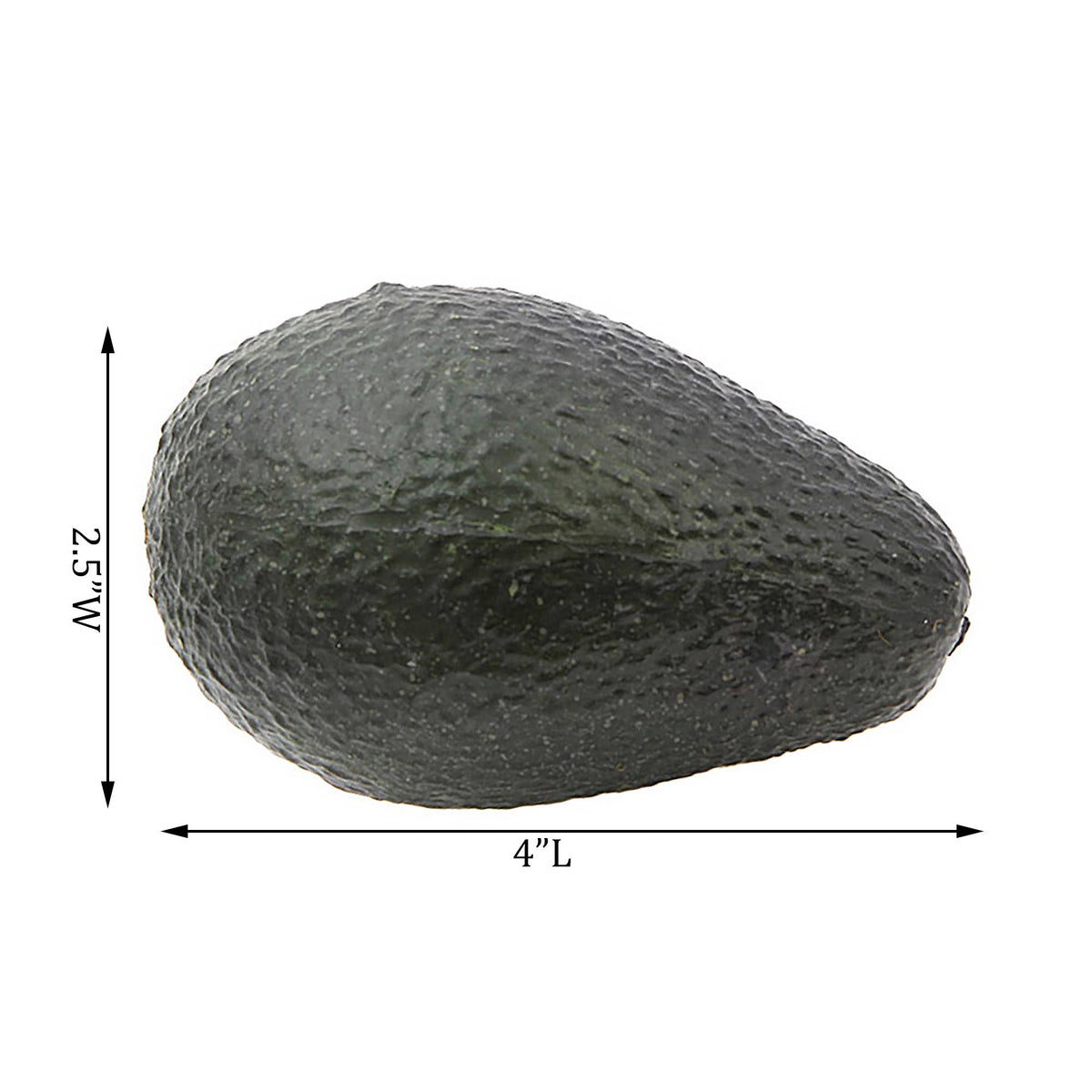 Close-up of faux avocado skin texture showing dark green and brown coloring
