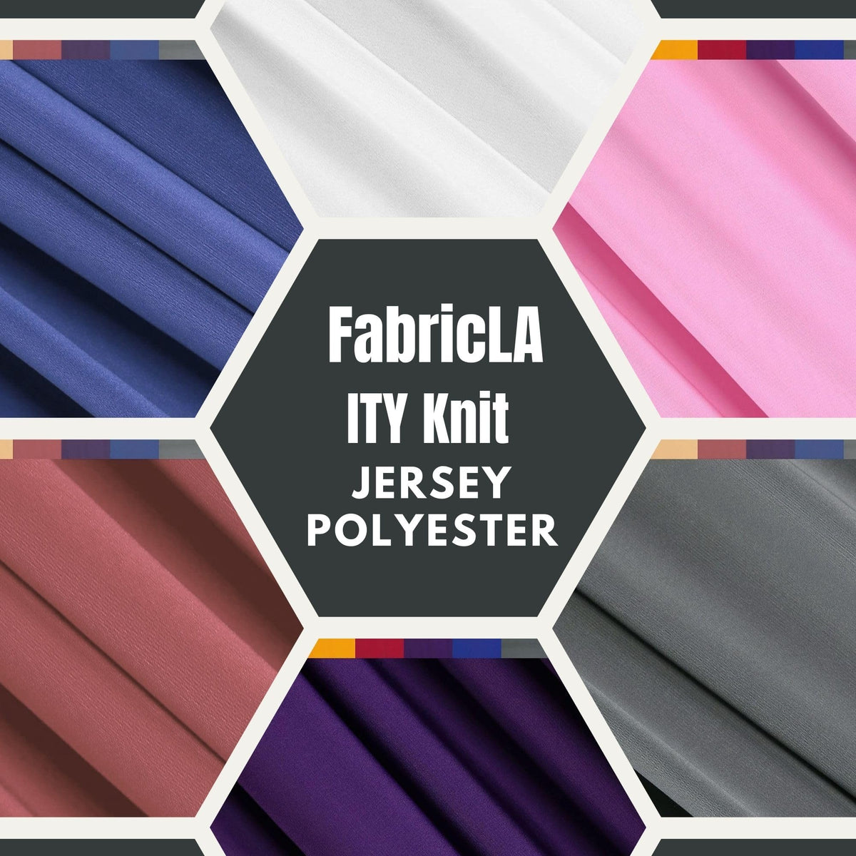 ITY Polyester Spandex Fabric | Silver