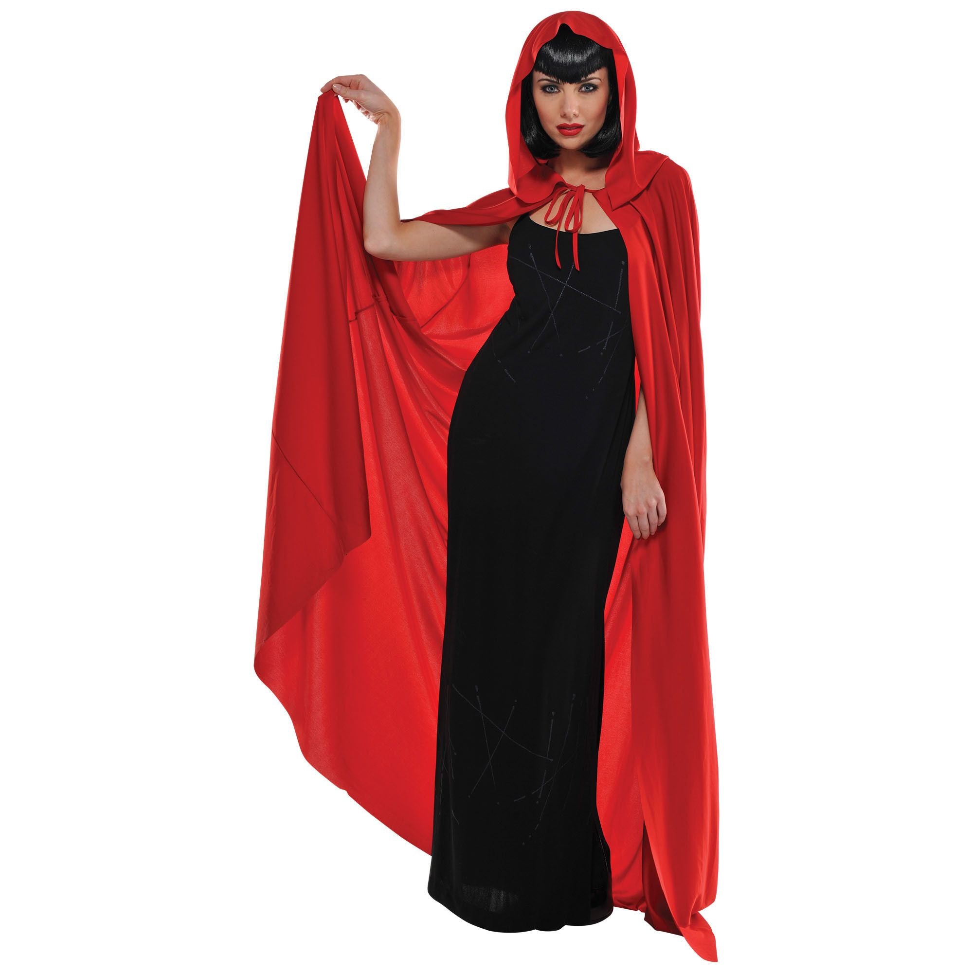 Capa con capucha roja