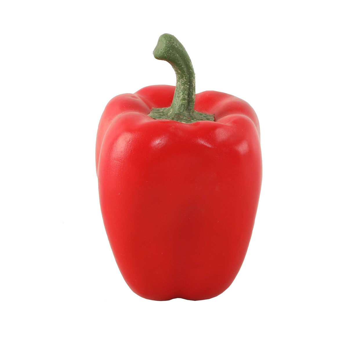 Artificial bell pepper — green variant, side profile view