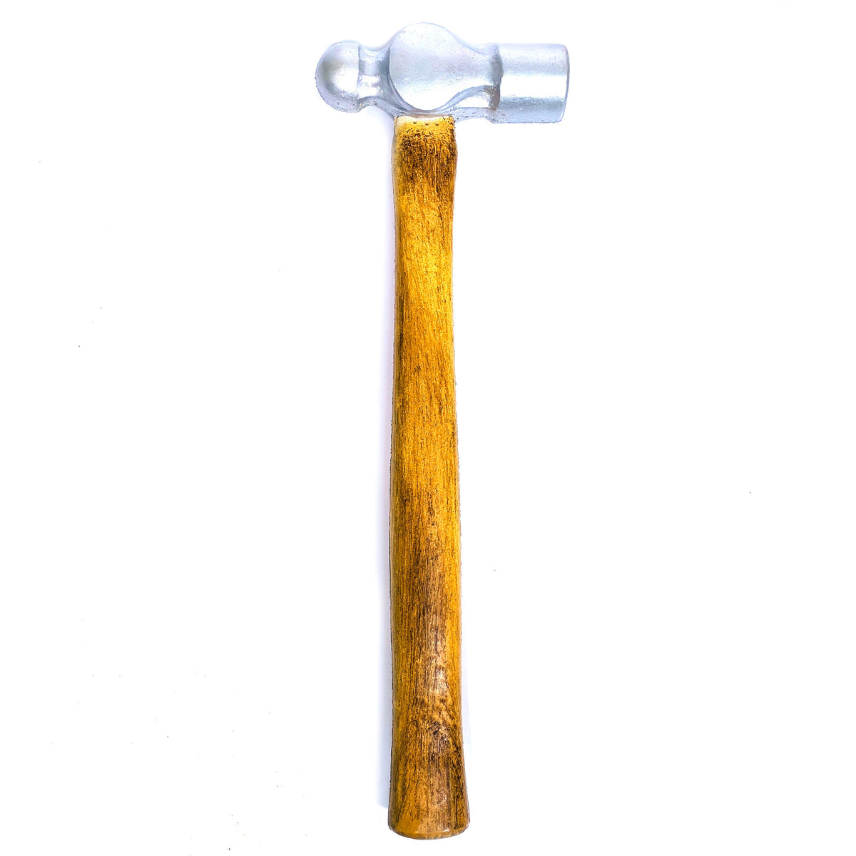 Foam rubber ball-peen hammer — rusty head with aged handle variant