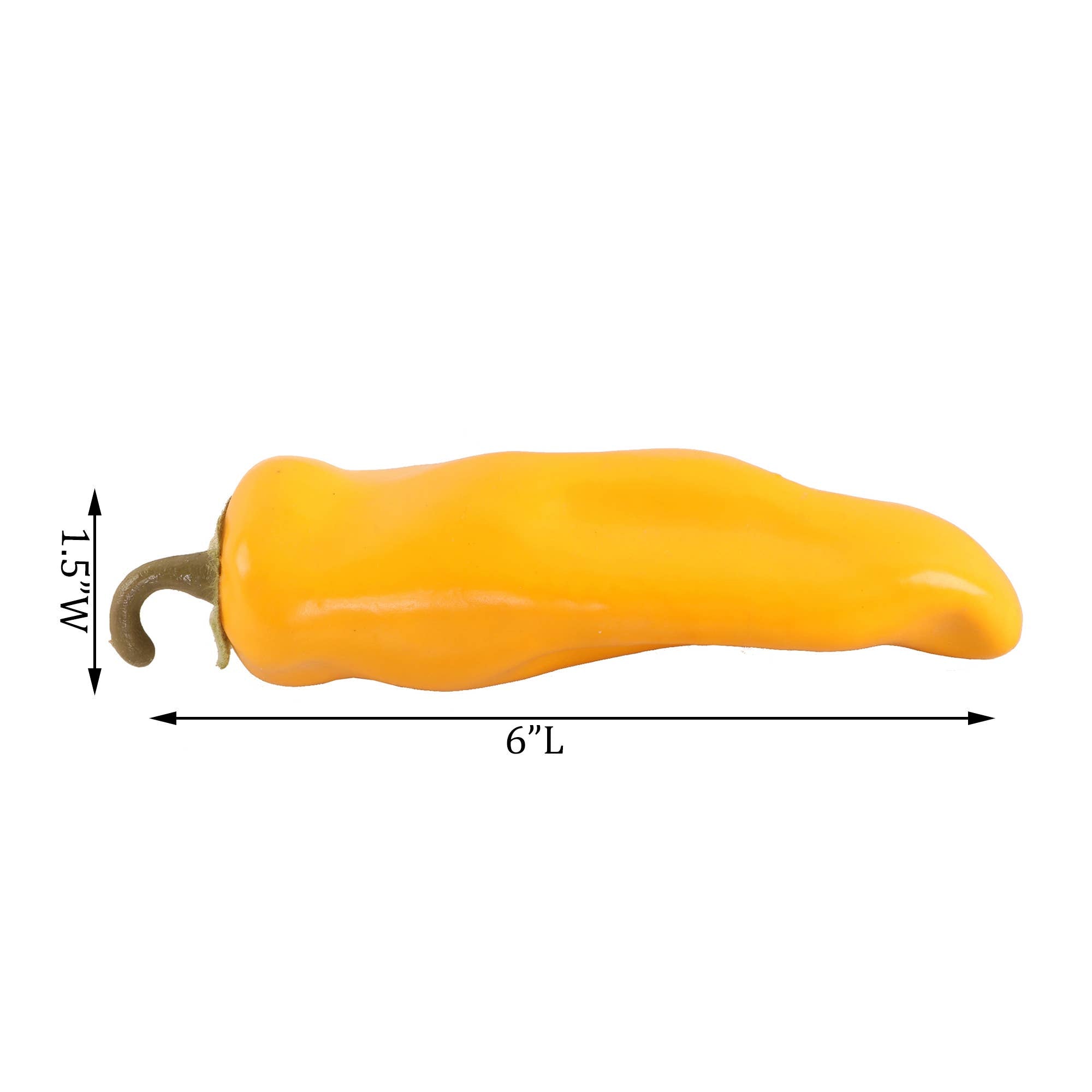 Artificial red pepper — bottom view showing hand-made construction