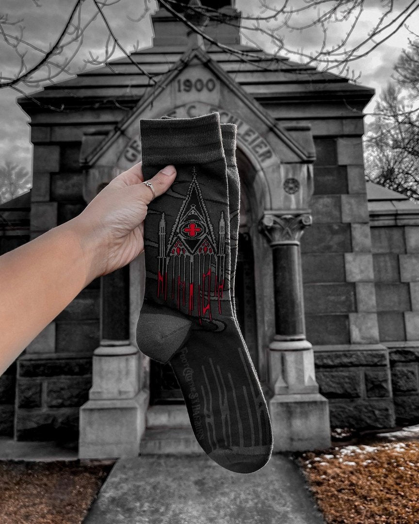 Chaussettes ras du cou Blood Cathedral FootClothes x Hagborn Collab