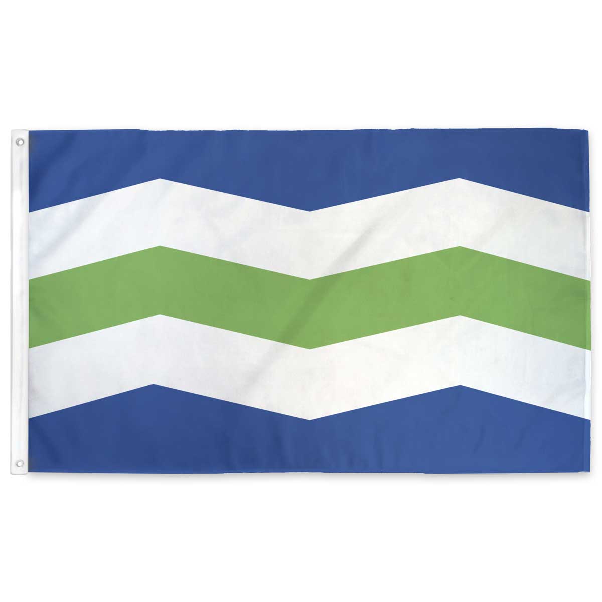 Burlington, Vermont Flag — modern design by twin 7th graders, 3'x5' with grommets