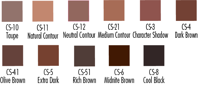 Creme Character Shadow — shade chart