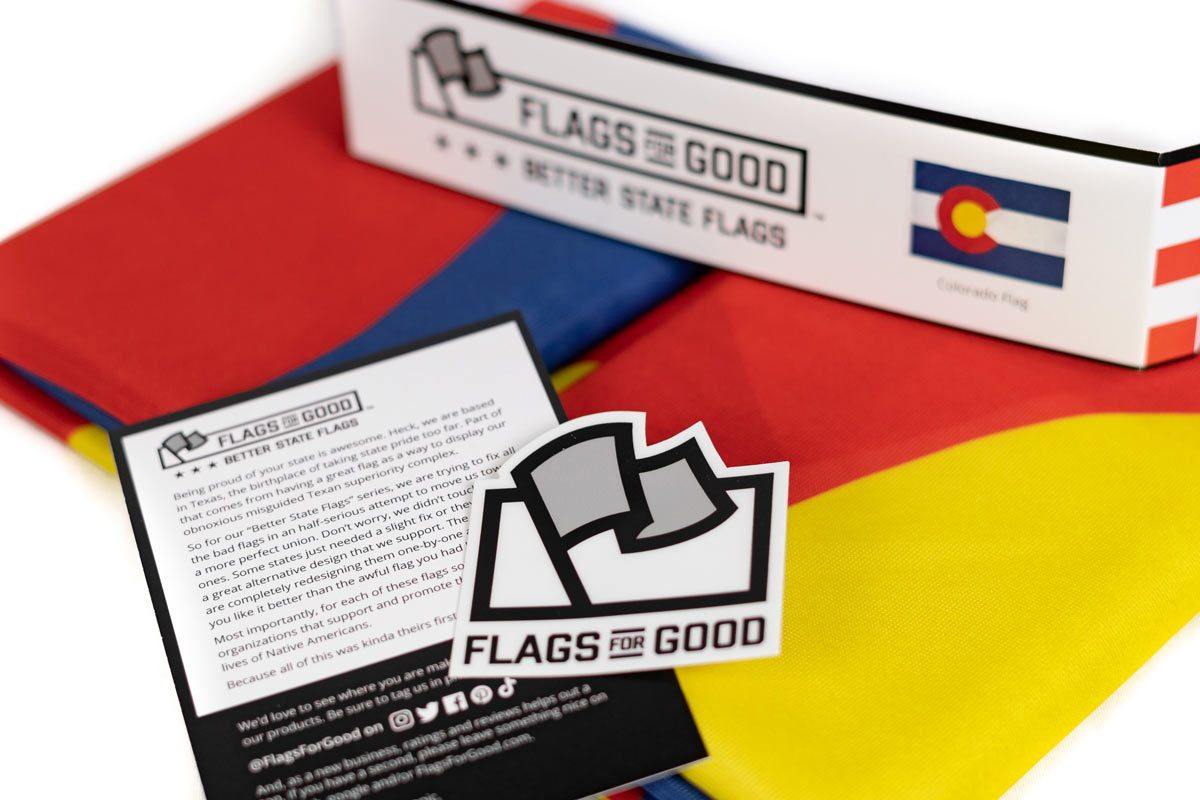 Colorado State Flag — unfolded flat lay showing full design