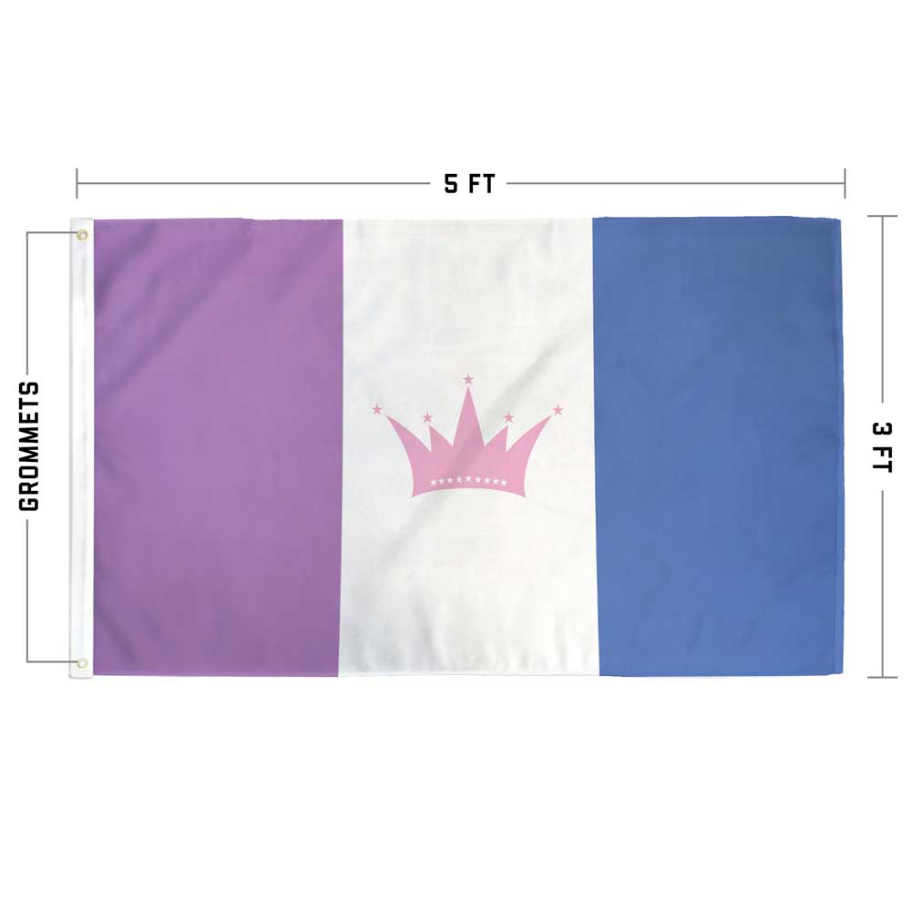 Drag Pride flag design specifications showing stripe colors and proportions