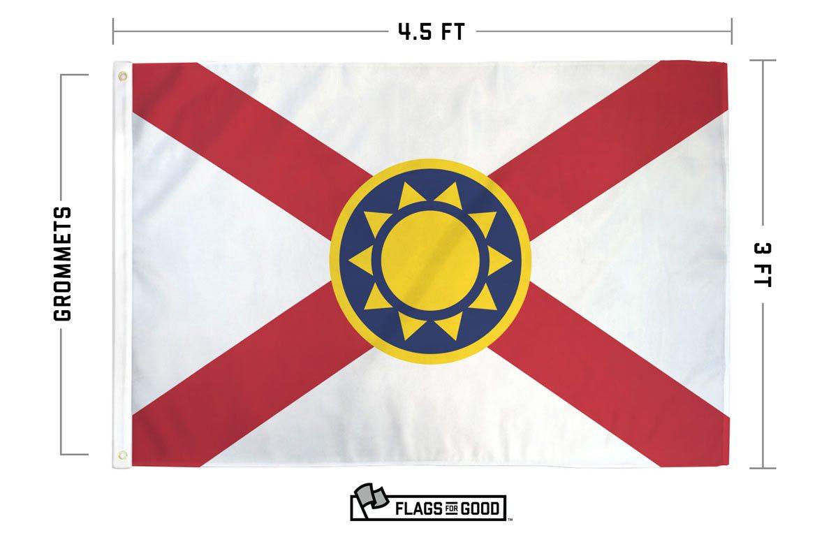Florida Sunshine Flag — size and spec details