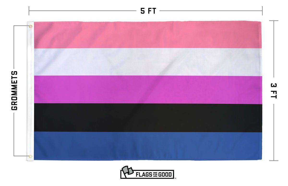 Gender Fluid Pride Flag specs — dimensions, materials, and construction details
