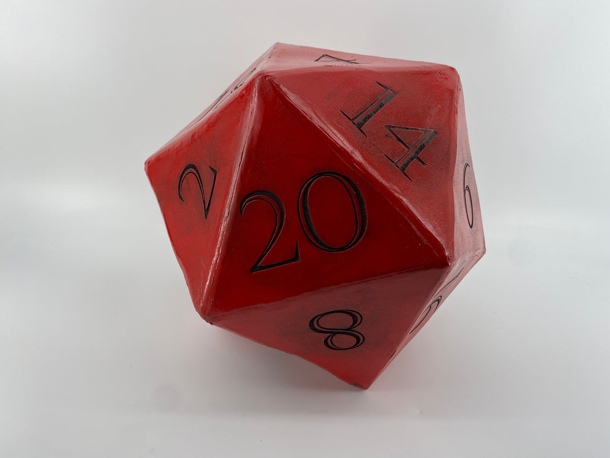 Dé géant D20, 25 cm de haut, accessoire de présentation