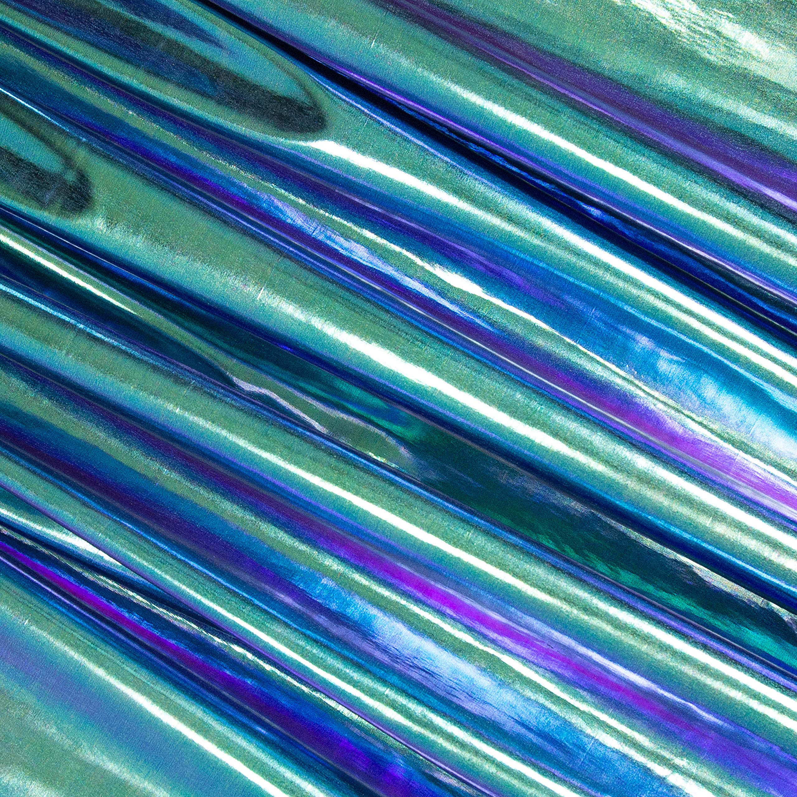 Hologram Metallic Foil Spandex Fabric | 4-Way Stretch Multicolor