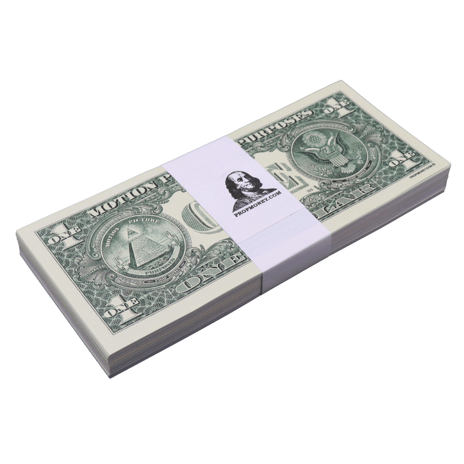 Liasse de billets de la nouvelle série, toutes dénominations, entièrement imprimés